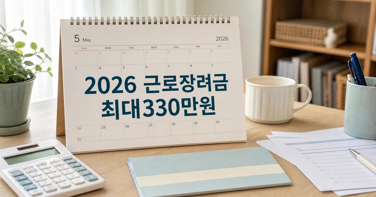 2026 정기 근로장려금 최대 330만 원 신청과 지급일정 확인 대표 이미지