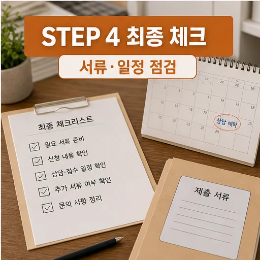 소상공인 지원상담 서류 일정 최종 점검 이미지