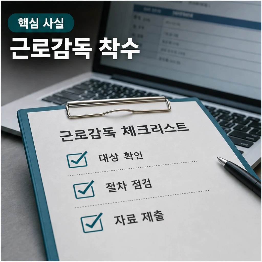 근로감독 착수 핵심 사실과 절차 점검 이미지