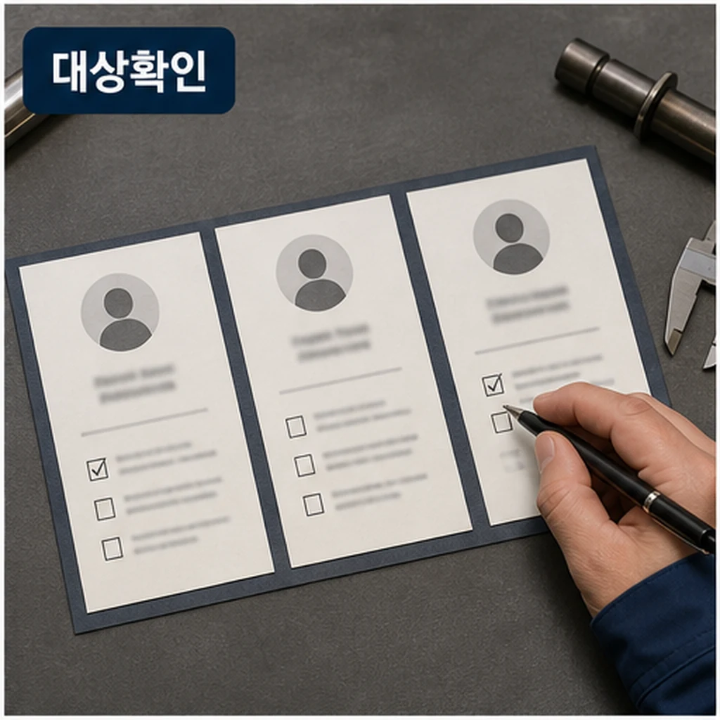 이달의 기능한국인 선정 대상 확인 체크리스트 이미지