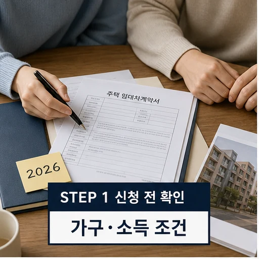 2026 청년 신혼부부 주거지원 신청 전 가구 소득 조건 확인 이미지