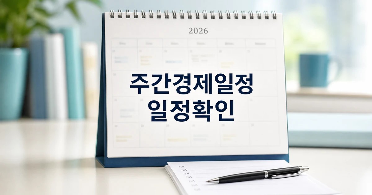 주간경제일정 2026 적용일과 확인 방법 총정리 최신 기준 대표 썸네일