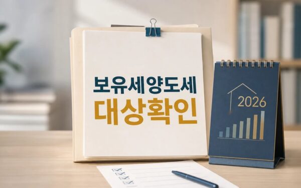 보유세·양도세 조정은 정부의 당연한 책무 2026 영향 대상과 확인 방법 가이드