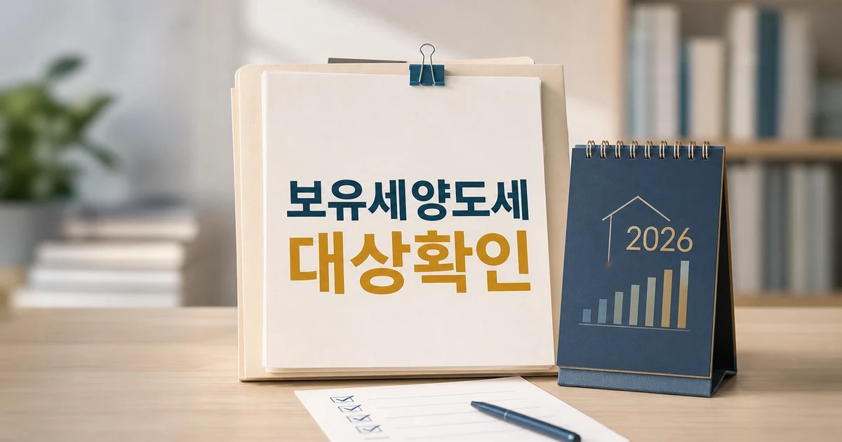 보유세·양도세 조정은 정부의 당연한 책무 2026 영향 대상과 확인 방법 가이드 대표 썸네일