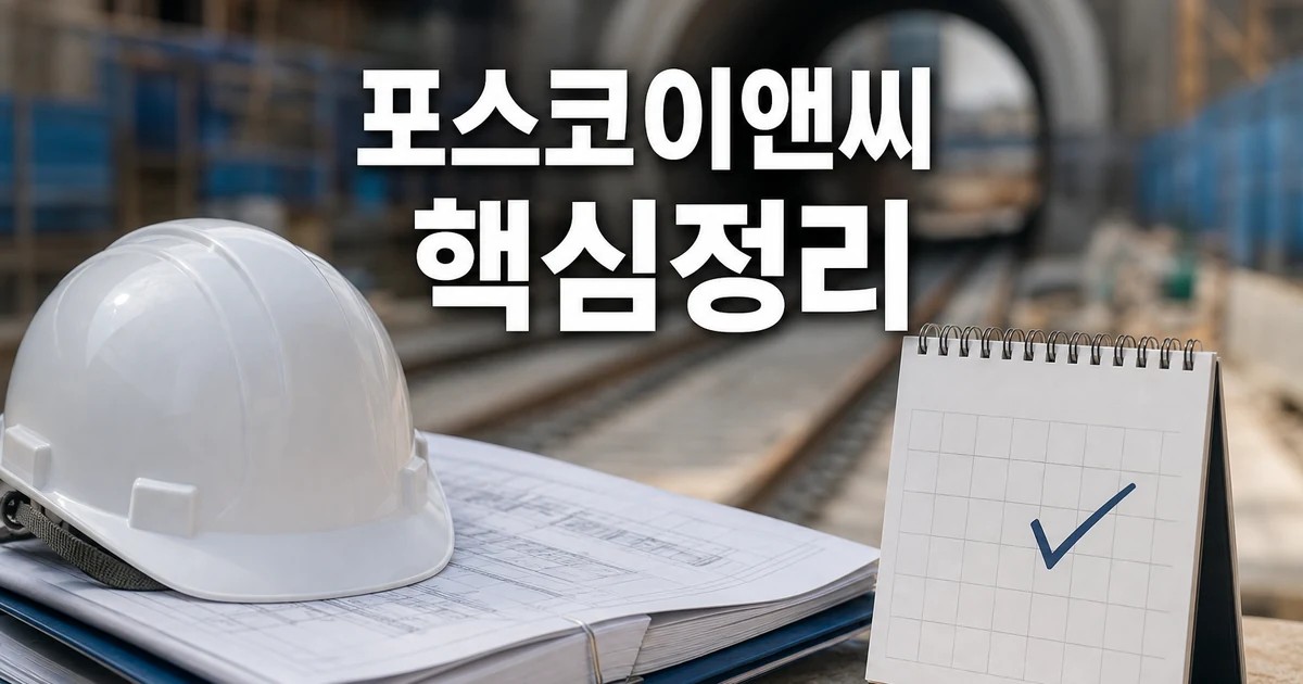 포스코이앤씨 신안산선 공사 현장서 30대 2026 적용일과 확인 방법 총정리 대표 썸네일
