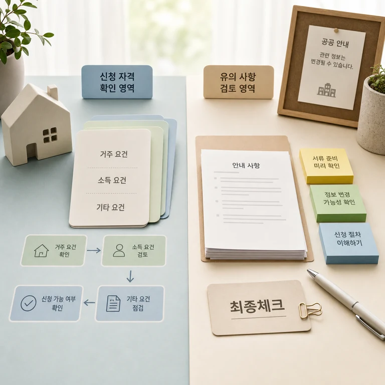 주거복지정책이 나아가야할 길은? 2026 신청 대상과 확인 방법 총정리 - 신청 전 체크리스트 본문 이미지