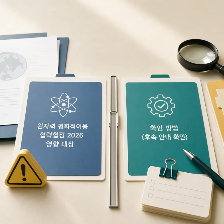 원자력 평화적이용 협력협정 2026 영향 대상과 확인 방법 가이드 본문 이미지 3 - 후속 공지 체크리스트