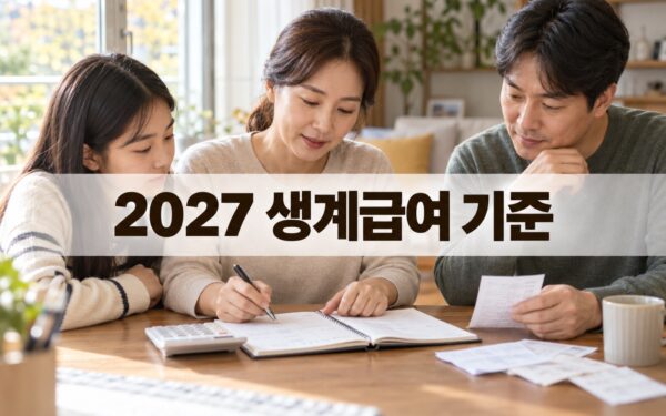 2027 생계급여 기준액, 1인 87만5533원·실제 지급액 계산법