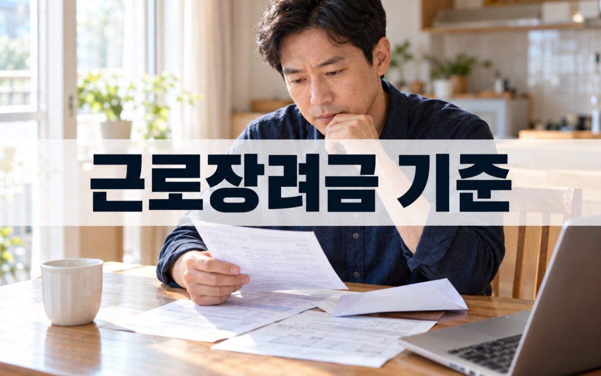 근로장려금 기준과 소득 자료를 확인하는 직장인