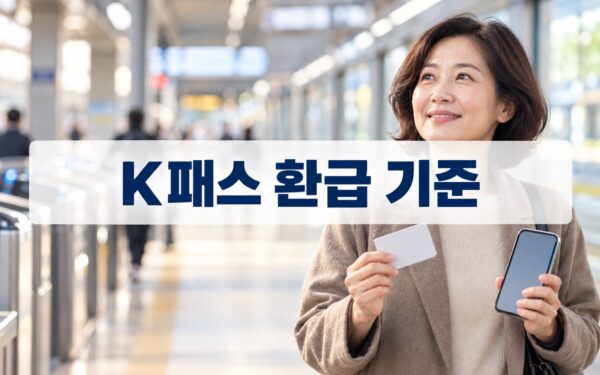 K패스 환급 기준 2026: 월 15회·환급률·카드등록 확인