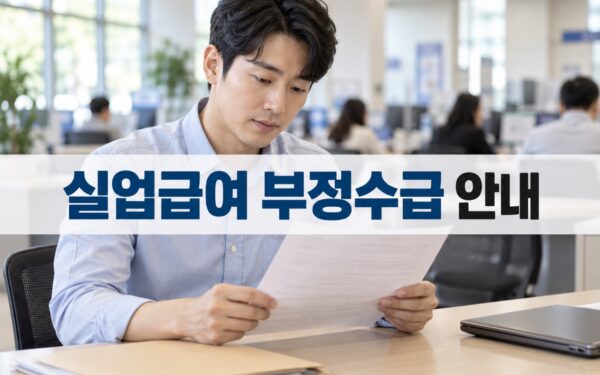 실업급여 부정수급 2026, 전액 반환·최대 5배 추가징수와 자진신고 감면 총정리